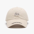 Berretto da baseball in cotone beige con ricamo 3D e visiera curva alla moda - Regolabile / Beige