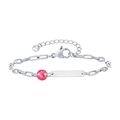 Silver - July (Ruby/Pink)