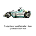 Green Formula 1 race car foil balloon measuring 52x110cm for motorsport party decor - Green Racing Car