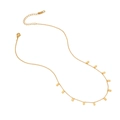 Minimalist gold stainless steel necklace with small rectangular pendants on a thin chain - Rectangular Style (No. 3 Rectangular)