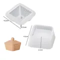 Moule carré en silicone à rayures pour boîte de rangement en résine ou en ciment - Boîte de rangement carrée à rayures - Petite