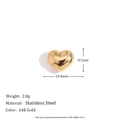 Large Perforated Heart Pendant - Gold