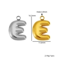 Pendentifs lettre E dorés et argentés avec trou de 1,9 mm pour la création de bijoux - Style Suspendu - Lettre E