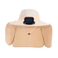 Khaki Outdoor Sonnenhut mit Nackenschutz und integriertem Solar-Ventilator - Einzellüfter-Modell / Beige