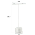 Silver metal T-bar earring display stand with 6cm width and 13.5cm height dimensions - Round Base / 6*13.5cm / Silver
