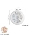 Daisy flower silicone mold 7x7cm for DIY candles and soap with finished product view - Type 1 Daisy With Hole