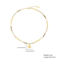 Detailed size specifications for bohemian beaded necklace with round coin pendant - Colored Beaded Vintage Coin