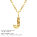 14K gold plated stainless steel letter J pendant necklace with adjustable chain length - Letter J / 10mm Pendant / Gold