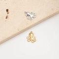 Octopus metal pendants in gold and silver finish for DIY ocean jewelry making - Octopus Style (6#)