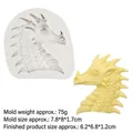 DIY dragon head silicone mold for Easter dinosaur egg fondant and clay craft tools - Style 2-Dragon Head (15-704) / Gray