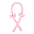 Pink silk heatless hair curler set with matching scrunchies for overnight styling - Curler + 2 Scrunchies / Princess Pink