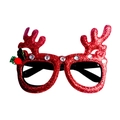 Christmas party red glitter reindeer antler glasses frame with rhinestone decor - Style 11 Red Glitter Rhinestone Reindeer