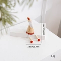 Figurine de Père Noël en bois avec bonnet rouge et pattes en corde pour Noël décor - Petit / Père Noël Petit