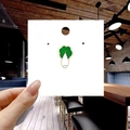 Cute green and white cabbage enamel pin badge for clothes and bags with card backing - 114*Chinese Cabbage Pin