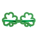 Occhiali a trifoglio verde glitterato per San Patrizio e decorazioni per feste irlandesi - Trifoglio Glitterato A
