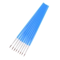 Set of 10 sky blue detail paint brushes with fine tips for acrylic and art painting - Liner Brush