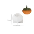 Detalle del molde de silicona de calabaza 3D de 3,7x4,5cm para velas DIY y resina - Molde de calabaza 3D pequeño