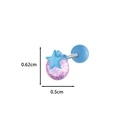Ohrstecker aus Edelstahl mit rosa Zirkon und blauem Stern, Höhe 0.62cm für Knorpel - Blauer Stern Mit Rosa Zirkonia (A74-5#)