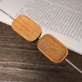 Perle en bois de santal vert sculptée avec caractères anciens pour bijoux DIY - Tablette Sanskrit en Bois de Santal Vert