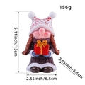 Weihnachtswichtel Mädchen Harzfigur mit rotem Punktehut und Geschenkbox Maßen - Weiblicher Stil-Zöpfe Geschenkbox