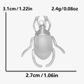 Dettaglio ciondolo a forma di scarabeo argento dimensioni 3,1x2,7cm e peso 2,4g - Argento