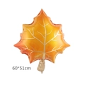 Orange gradient maple leaf aluminum foil balloon with white veins, 60x51cm size - Maple Leaf Yellow / 60*51cm