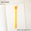 Cartoon ice cream shaped yellow gel pen for students, 18.2cm long and 11g weight - 3D Ice Cream