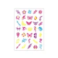 Set of 30 colorful waterproof temporary tattoo stickers featuring butterfly and dragon motifs - Fluorescent DKCS-036
