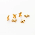 Close-up of gold vacuum plated letter X beads for DIY jewelry making accessories - Letter X / Gold