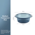 Vasque en plastique bleu transparent avec doubles poignées 30cm pour maison - Moyen Bleu Transparent