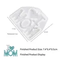 Stampo in silicone per ciondoli in resina I Love MOM e targhette regalo fai da te - MOM Targa Appesa