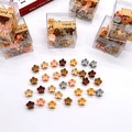 Mini flower hair claws for baby girls in earthy tones including brown and beige - 10# Brown Small Flower Style (36Pcs Boxed)