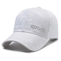 Gorra de béisbol camuflaje blanco con bordado 3D 'sports' y tejido transpirable - Ajustable / Blanco con Bordado Blanco