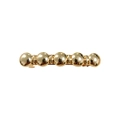 Elegant gold hair clip featuring five polished metallic spheres in a linear design - Gold Five Sphere Row