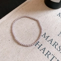 Elegant lavender seed bead bracelet with a minimalist round pearl design for summer - 48# Bracelet-Pink-3mm