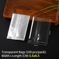 Transparente 5,5x8,5cm Lebensmittelbeutel mit Zackenrand, 100er Packung Set - 100er Pack / 5.5x8.5cm
