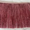 Sparkling rose gold tinsel fringe trim for stage costumes and festive holiday decoration - Pink