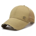 Berretto da baseball beige in mesh traspirante con stemma Cina e bordo FARD - Regolabile / Beige Scuro