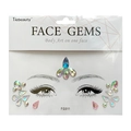 Face gems sticker model FG011 with colorful and clear rhinestones for stage makeup - FG4011 Symmetrical Rhinestone Style