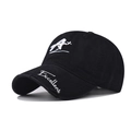 Casquette baseball noire délavée avec broderie A+ et détails de bordure vintage effilochés - Réglable / Noir