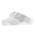 White bridal sun visor hat with pearl BRIDE lettering for summer outdoor weddings - Adjustable / White