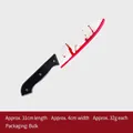 Halloween bloody plastic cleaver prop for cosplay with 31cm silver blade and red splatters - Silver Small Sharp Knife