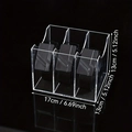Transparente Acryl-Gürtelbox mit 3 Fächern, Maße 17x13x13cm für die Aufbewahrung - 3-Fächer Gürtelbox