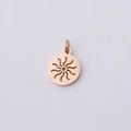 Colgante sol calado 12x17mm en oro rosa pulido con su anillo de conexión - Oro rosa