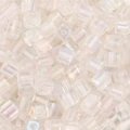 5mm iridescent transparent square sugar beads for DIY earrings and necklace crafts - 5mm 10g/Pack Approx 50pcs / Clear