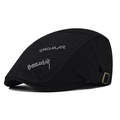 Classic black cotton duckbill hat with TROMAR embroidery and adjustable metal buckle - Adjustable / Black