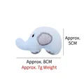Mini light blue plush elephant catnip toy with striped ears and compact 8cm design - Elephant