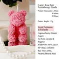 Pink Rose Bear Scented Candle with dimensions 55x65x85mm in elegant gift setting - Large Rose Bear Rose Pink (Scent: Sweet Persimmon & Coriander)