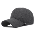 Berretto da baseball da uomo in misto lana grigio scuro con placca logo HC in metallo - Regolabile / Grigio