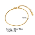 Bracciale a catena serpente in acciaio inossidabile 304 dorato con chiusura a moschettone - Catena Sottile a Serpente (TB5010)